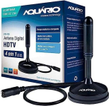 Aquario DTV-100 – Antena Interna TV Digital HDTV Cabo com Conector F Macho, Preto na Amazon