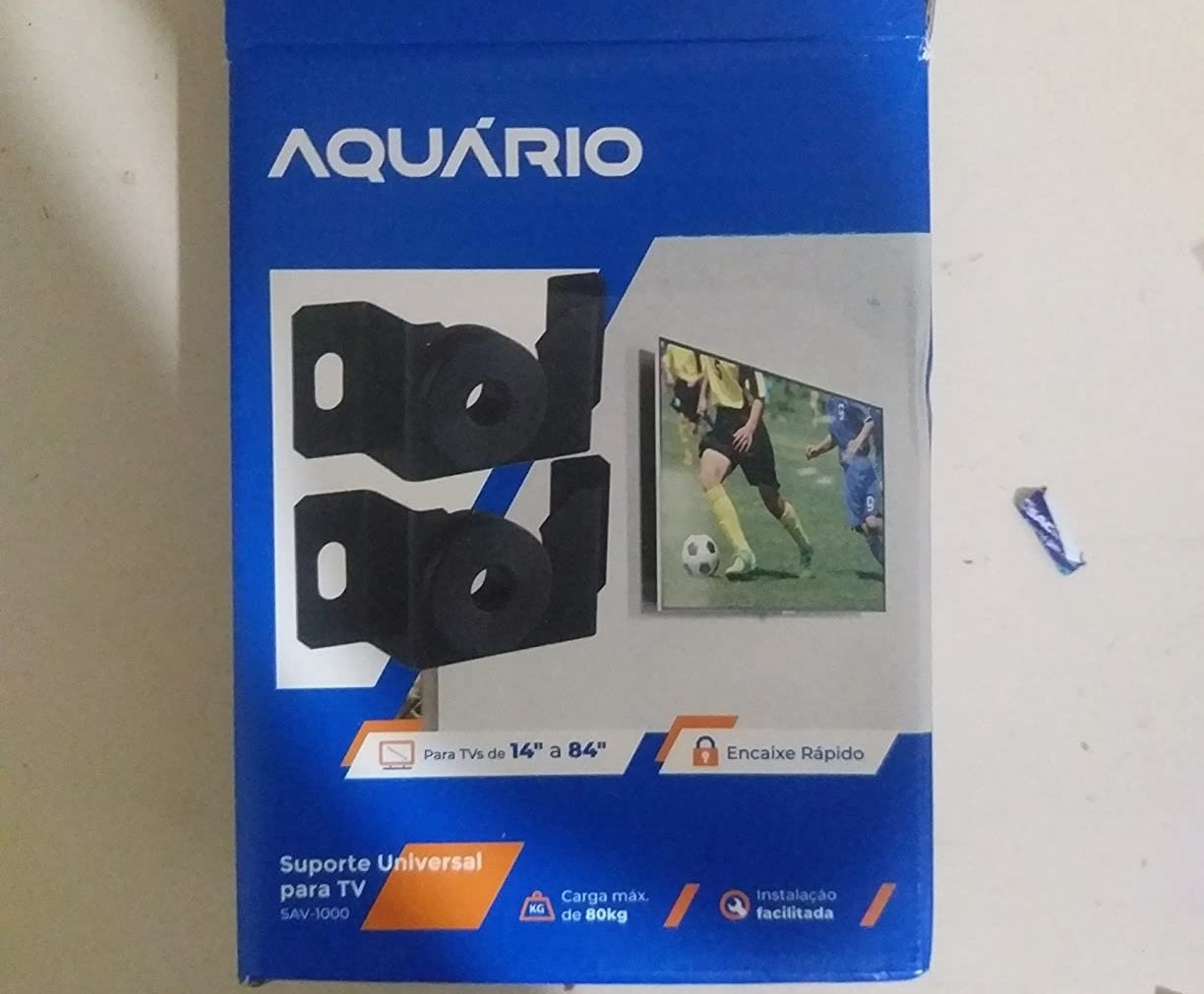 Aquario SUPORTE FIXO UNIVERSAL PARA TV LED,LCD,3D E SMART 14″A 84″ SAV-1000 –, Cor: Preto na Amazon