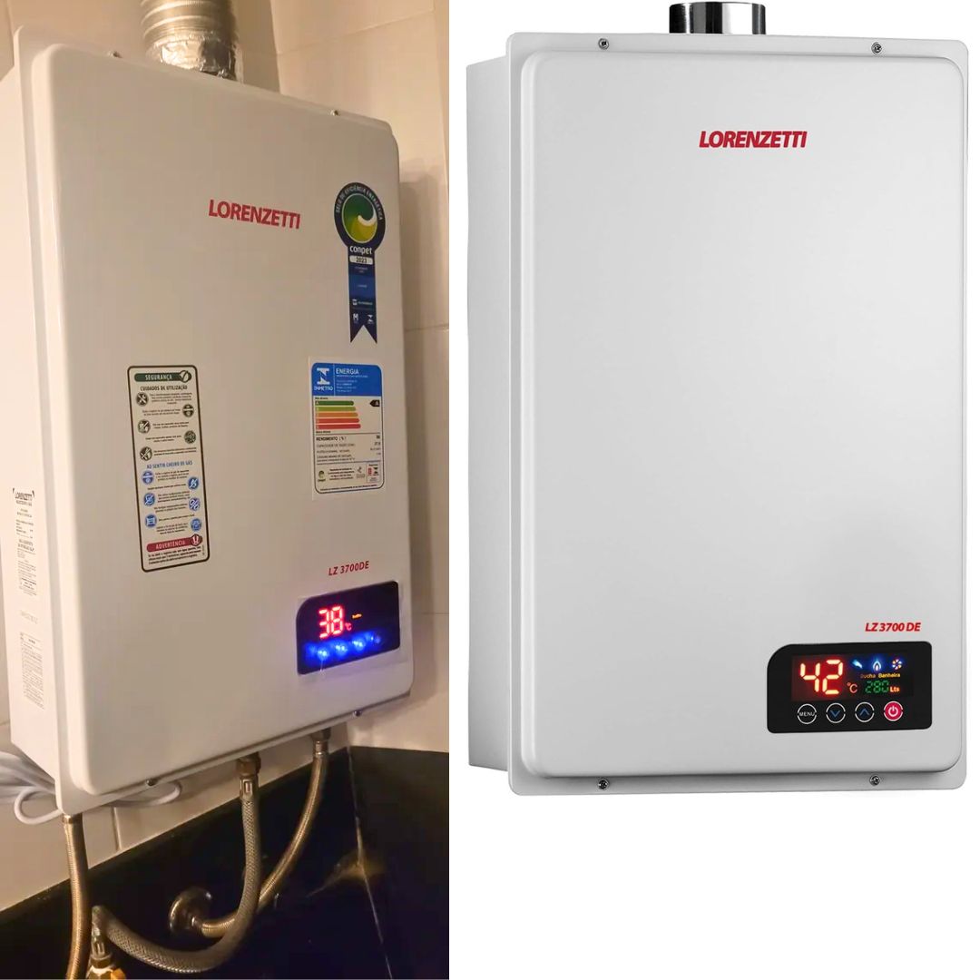 Aquecedor de Água a Gás LZ 3700DE GN 37 Litros/Min. Digital Branco Bivolt Lorenzetti na Amazon