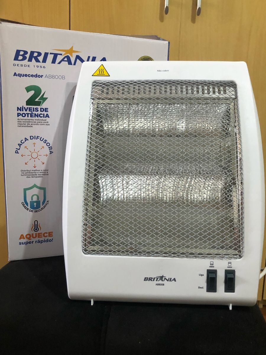 Aquecedor Halogênio Britânia 800W AB800B – 220v na Americanas