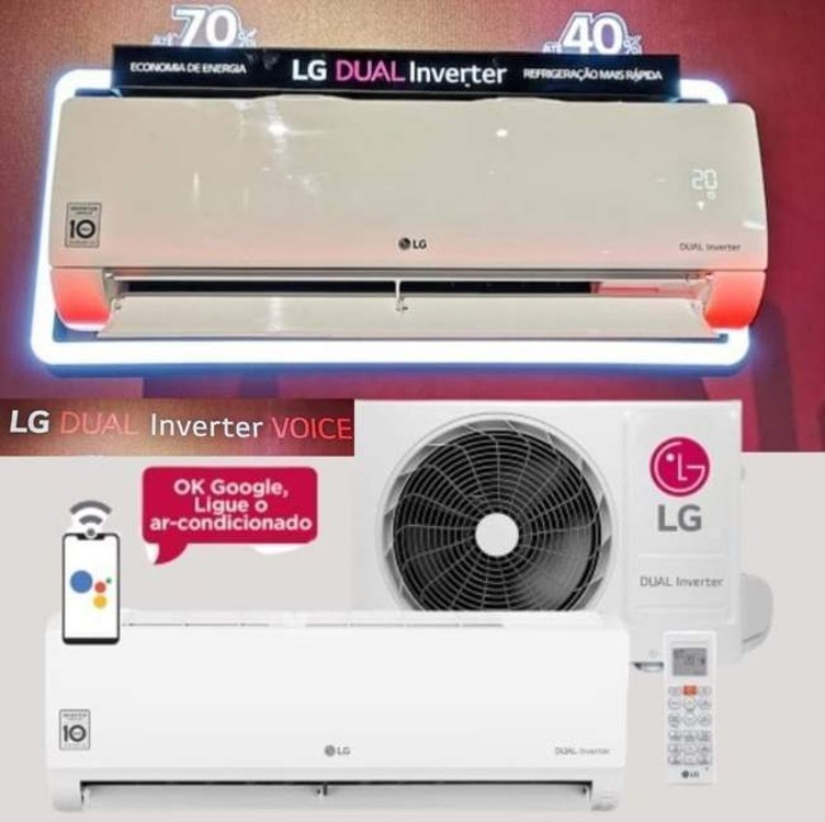 Ar Condicionado Hi Wall LG Dual Inverter Voice 12.000 Btus Frio 220v R-32 na Amazon