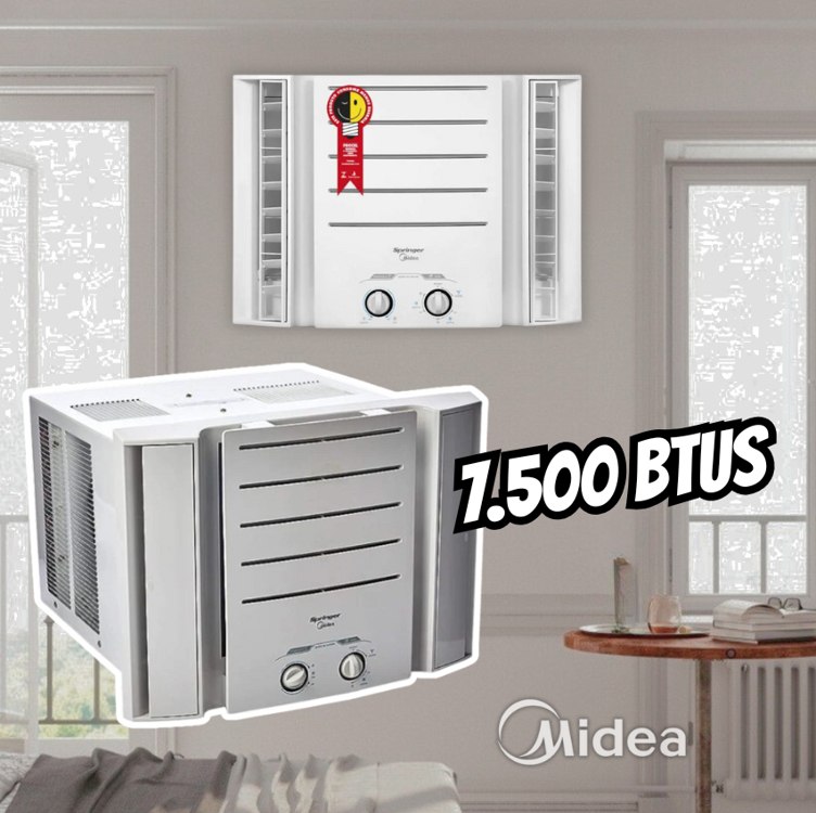 Ar Condicionado Janela Springer Midea 7500 BTU/h Frio Mecânico QCK078BB – 127 Volts Ar Condicionado Janela Springer Midea 7500 BTU/h Frio Mecânico QCK078BB – 127 Volts na Amazon