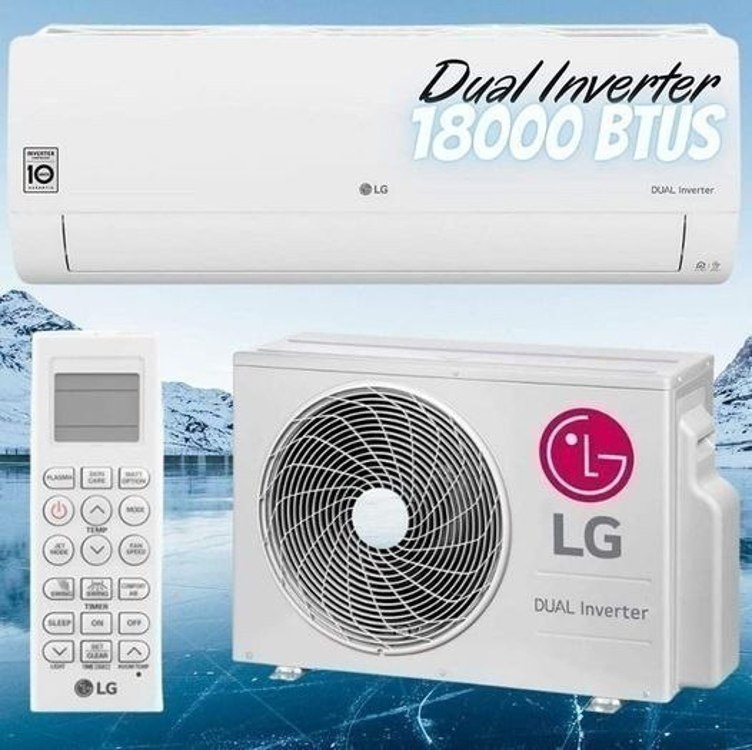 Ar-Condicionado LG DUAL Inverter Compact +AI 18.000 BTU Frio 220V –  S3-Q18KLQAL na Shopee