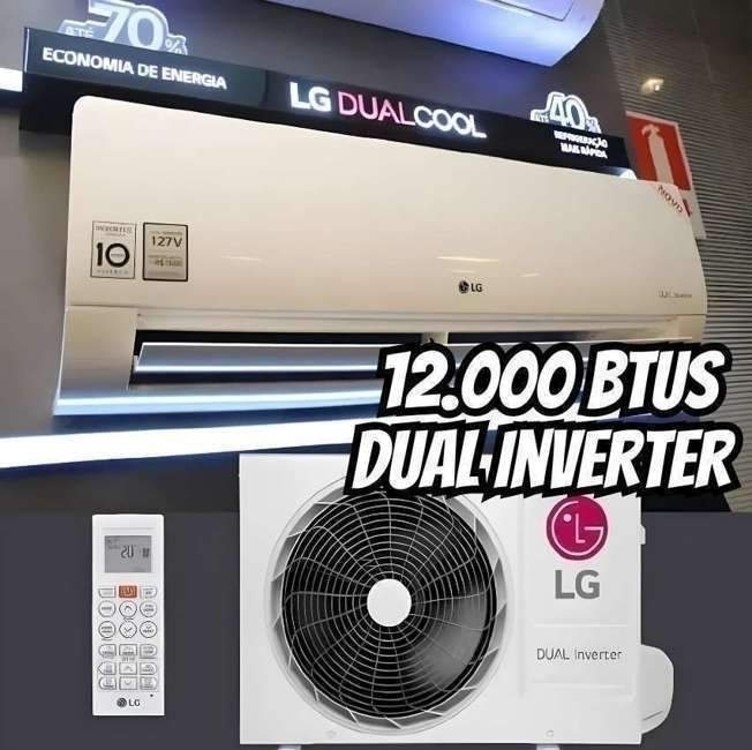 Ar Condicionado LG Dual Split Inverter Voice + IA 12000 BTUS, 220V, Quente/Frio – S3-W12ja31a na KaBuM!