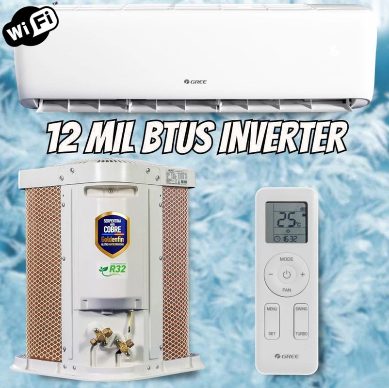 Ar-condicionado Split Gree Inverter 12.000 BTUs Frio GWC12ATB-D6DNA2A na Aliexpress