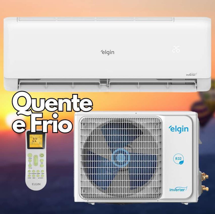 Ar Condicionado Split Hi Wall Inverter Elgin Eco 12000 BTU/h Quente e Frio 45HJQE12C2CC – 220 Volts na Friopeças
