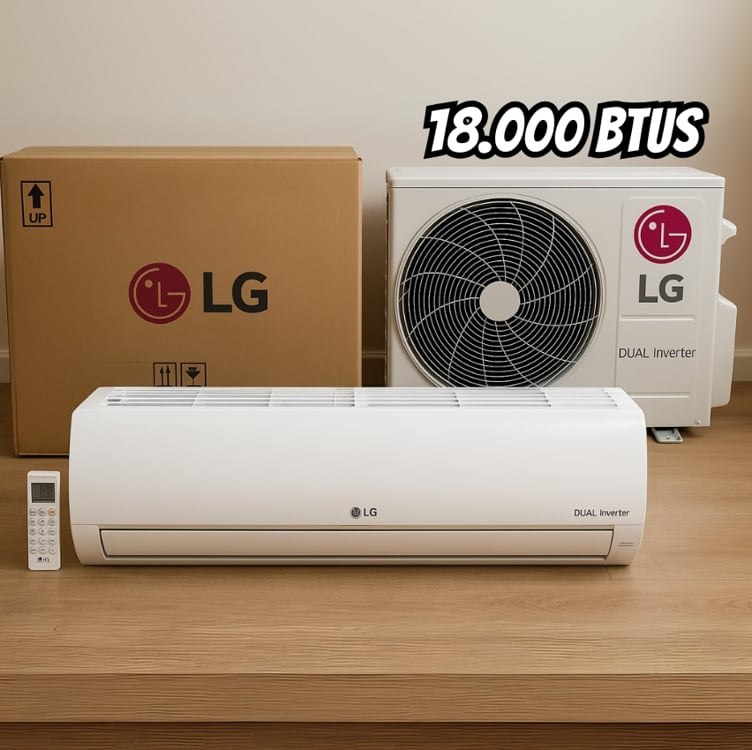 Ar Condicionado Split Hi Wall Inverter LG Dual Compact R-32 18000 BTU/h Frio S3NQ12JAQAL.EB2GAMZ – 220 Volts na Amazon
