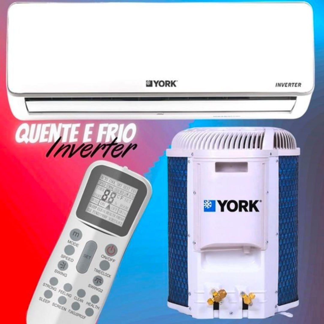 Ar condicionado Split Hi Wall Inverter York 9000 BTU/h Home Star Quente Frio YHHE09C3I1 – 220 Volts na Magazine Luiza