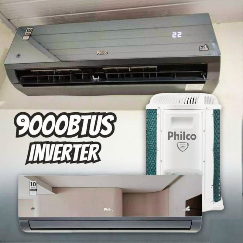 Ar Condicionado Split Inverter Philco Espelhado 9000 Btus Quente e Frio Pac9000iqfm15e 220v na Amazon