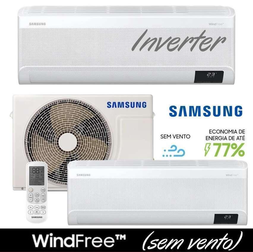 Ar-condicionado Split Inverter Samsung WindFree Connect Sem Vento 12.000 BTUs Frio AR12CVFAMWKNAZ 220V na Magazine Luiza