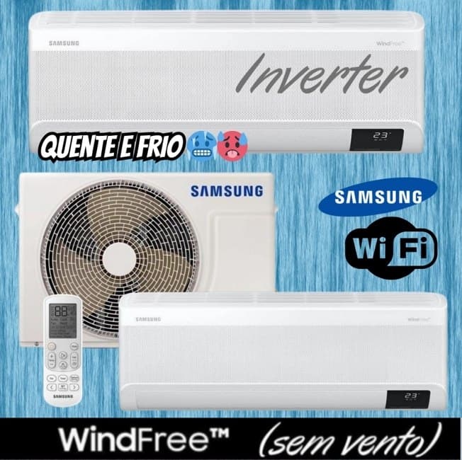 Ar-condicionado Split Inverter Samsung WindFree Connect Sem Vento 12.000 BTUs Quente e Frio AR12BSEAAWKNAZ 220V 220V na Amazon