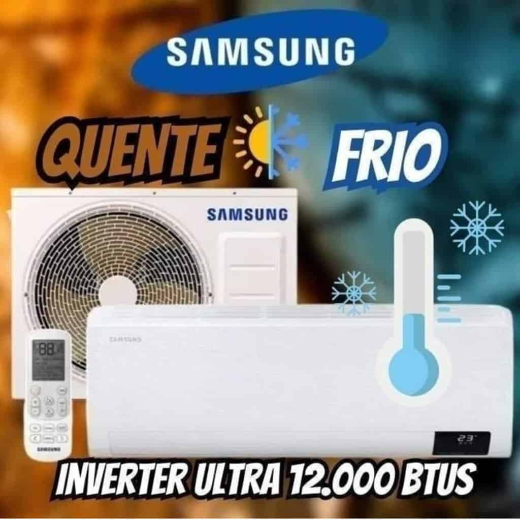 Ar-condicionado Split Inverter Samsung WindFree Sem Vento 12.000 BTUs Quente e Frio AR12ASHABWKNAZ Branco 220V na Amazon
