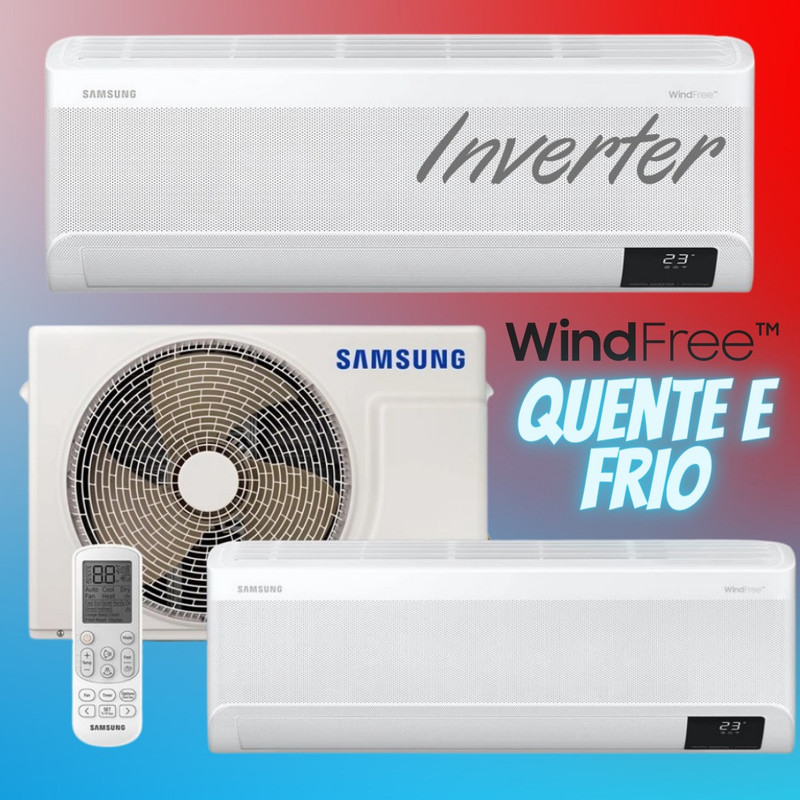 Ar-condicionado Split Inverter Samsung WindFree Sem Vento 12.000 BTUs Quente e Frio AR12ASHABWKNAZ Branco 220V na Amazon