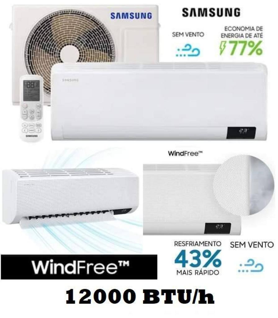 Ar-condicionado Split Samsung Digital Inverter – 12.000 BTUs Frio WindFree AR12AVHABWKNAZ na Magazine Luiza