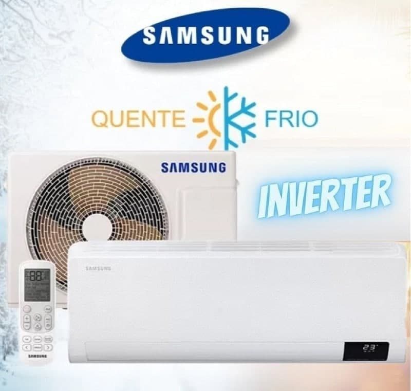 Ar-condicionado Split Samsung Digital Inverter – 9.000 BTUs Quente e Frio WindFree AR09ASHABWKNAZ na Magazine Luiza
