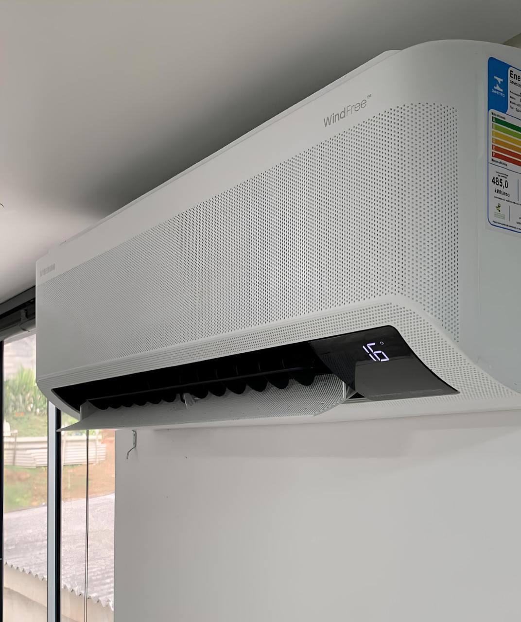 Ar Condicionado Split Samsung Inverter WindFree POWERvolt Bivolt Connect AI 12.000 BTUs Frio Sem Vento AR12DYFAVWKNAZ na Shopee