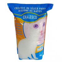 Areia Higiênica Com Cristais De Sílica Para Gatos, Chalesco, 1,8kg na Amazon