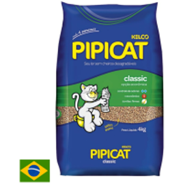 Areia Higiênica para Gatos Pipicat Classic 4kg na Shopee