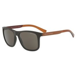 Armani Exchange AX4049SL 806273 Marrom Fosco Lente Marrom Tam 57 na Okulos
