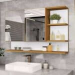 Armario Espelheira Para Banheiro 1 Porta Cleópatra (Nature/Flexcollor) na Amazon