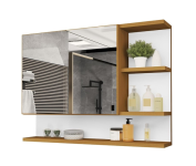 Armario Espelheira Para Banheiro 1 Porta Cleópatra na Amazon