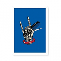 Arte Maníacos Quadro Decorativo Mão Tesoura E Pente - 23x16,25cm (Moldura Em Laca Branca) na Amazon