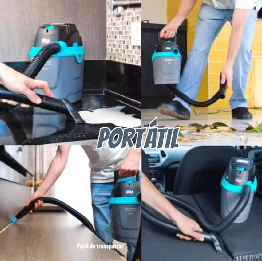 Aspirador de Pó e Água WAP 1400W GTW Compact – Preto e Turquesa na Magazine Luiza