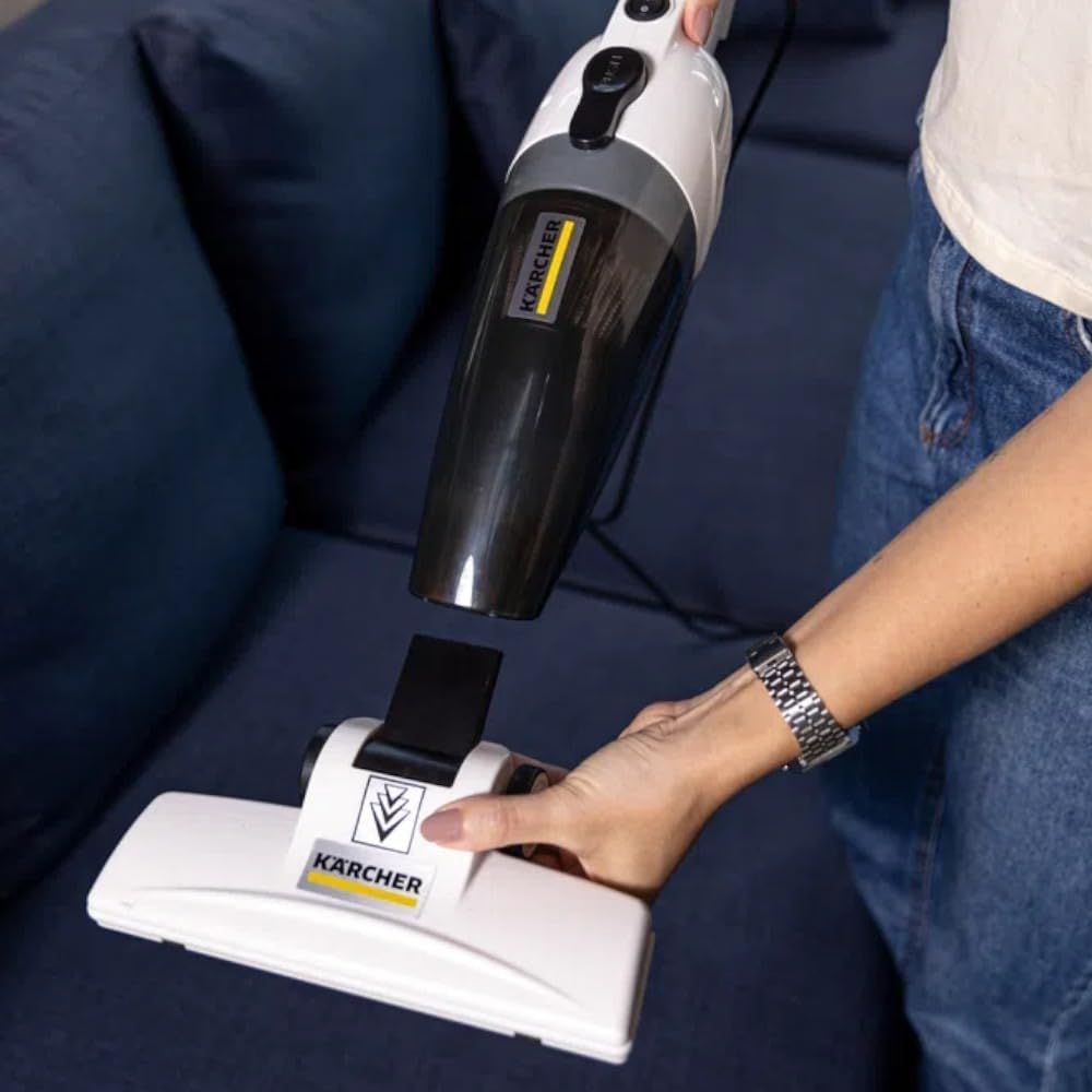 Aspirador de Pó Vertical 2 em 1 Kärcher VCL 1 com Filtro Hepa 1000W na Amazon