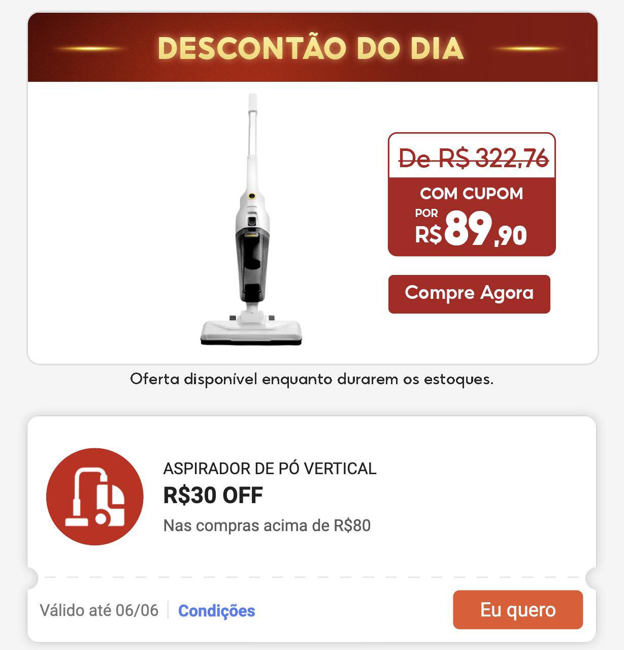 Aspirador de Pó Vertical 2 em 1 Karcher VCL 1 Stick na Shopee