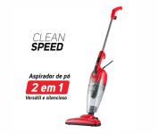 Aspirador de Pó WAP Clean Speed Vertical e de Mão com Bico Articulado 1000W 1 Litro – Vermelho/Preto – 220V na Casas Bahia