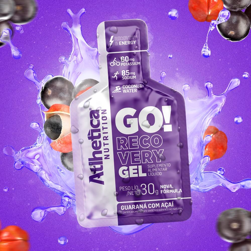Atlhetica Nutrition Go Energy Gel (10 Sachês) – Sabor Guaraná E Açai na Amazon