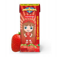 AVENTUREIROS - Néctar De Morango Em Caixinha Contém 10 Vitaminas E Minerais, Ingredientes Naturais - Vegano - 200ml na Amazon
