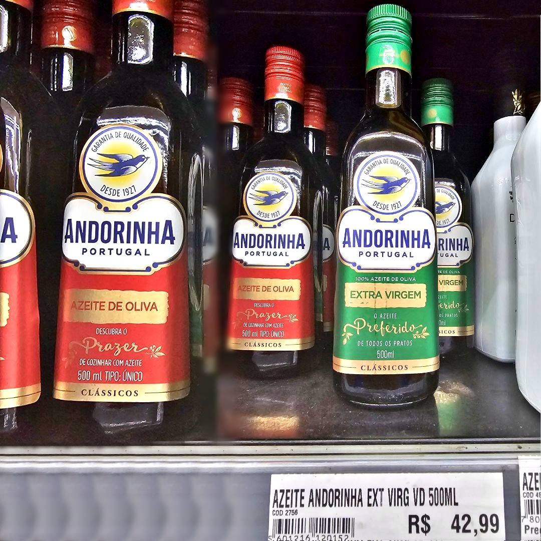Azeite Andorinha Vidro Extra Virgem 500ml na Amazon