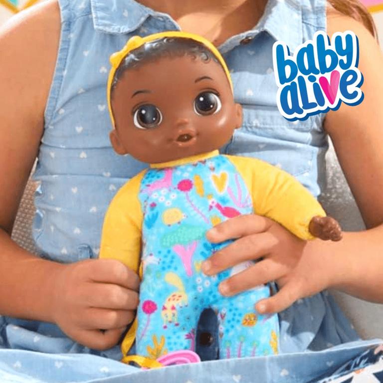 Baby Alive Bebê Fofinha – Boneca Negra de corpo macio com 28 cm – F7793 – Hasbro na Amazon