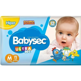 Babysec Fraldas Descartáveis Ultrasec Galinha Pintadinha, 72 Unidades, Tamanho M 5 - 9, 5 Kg na Amazon