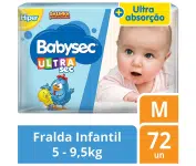Babysec Fraldas Descartáveis Ultrasec Galinha Pintadinha, 72 Unidades, Tamanho M 5 – 9, 5 Kg, Babysec, Azul, M na Amazon