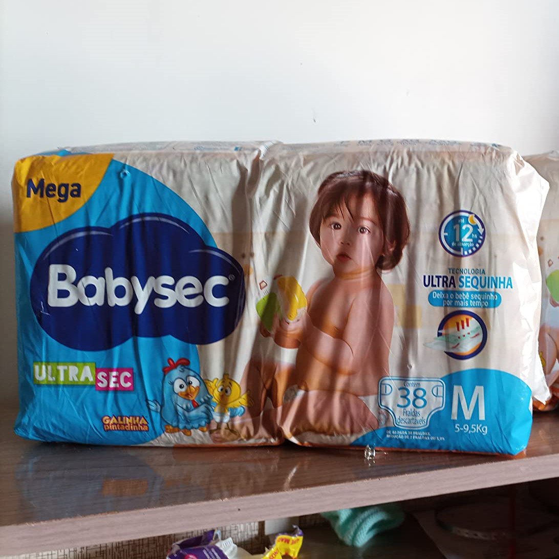 Babysec Fraldas Descartáveis Ultrasec Galinha Pintadinha, 72 Unidades, Tamanho M 5 – 9, 5 Kg, Babysec, Azul, M na Amazon