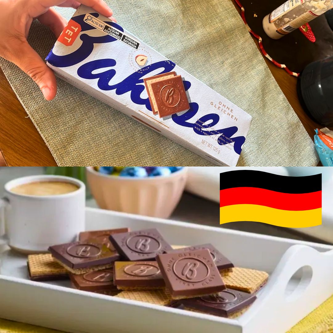 Bahlsen Biscoito Wafer Com Recheio De Torrone De Avelã E Cobertura De Chocolate Ao Leite First Class Caixa 125G na Amazon