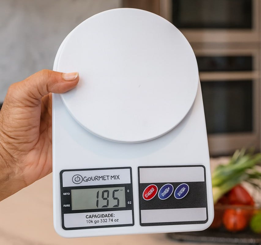 Balança de Precisão Digital para Cozinha Gourmet Mix Branco na Amazon