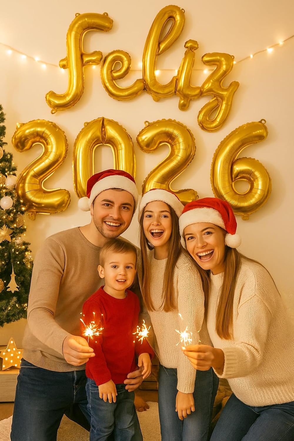 Balão Dourado Feliz 2026 40cm Decoração de Ano Novo Balões Metalizados de Números e Letras para Festa Réveillon na Amazon
