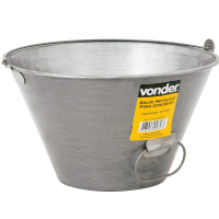 Balde Metálico Para Concreto, 10 Litros, Vonder na Amazon