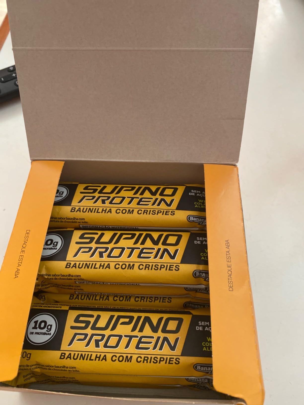 Banana Brasil Display Barra De Proteína Supino Protein Baunilha Com Crispies na Amazon