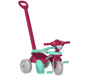 Bandeirante Mototico Passeio & Pedal Triciclo, Rosa/Verde, 76 x 50.5 x 91 cm na Amazon