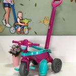 Bandeirante Mototico Passeio & Pedal Triciclo, Rosa/Verde, 76 x 50.5 x 91 cm na Amazon