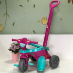 Bandeirante Mototico Passeio & Pedal Triciclo, Rosa/Verde, 76 x 50.5 x 91 cm na Amazon