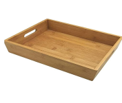 Bandeja bambu retangular – 25,5cm na Amazon