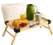 Bandeja para Café da Manhã na Cama Dobrável de Madeira Mesa Infantil Multiuso Portátil na Amazon