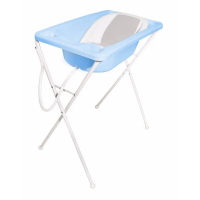 Banheira Para Bebê Plástica Acqua Trio Galzerano Azul Pastel na Drogaria São Paulo