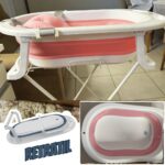 Banheira Retratil Portátil Dobrável Infantil com Termometro Digital Banho Bebê Rosa Awiki. na Amazon