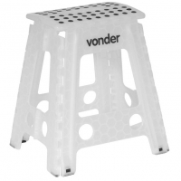 Banqueta Plástica Dobrável, Branca, Altura 450 Mm, Vonder na Amazon
